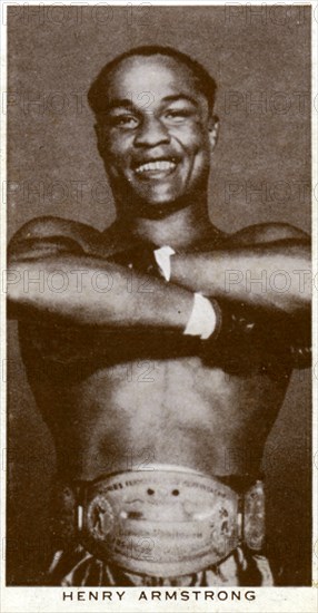 Henry Armstrong, American boxer, 1938. Artist: Unknown