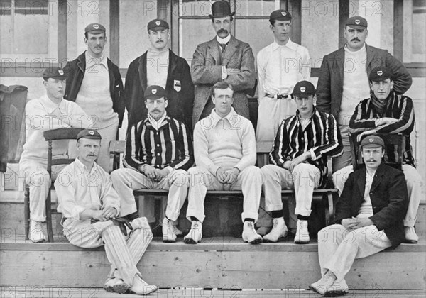 Worcestershire County Cricket Club XI, c1899. Artist: Bennett