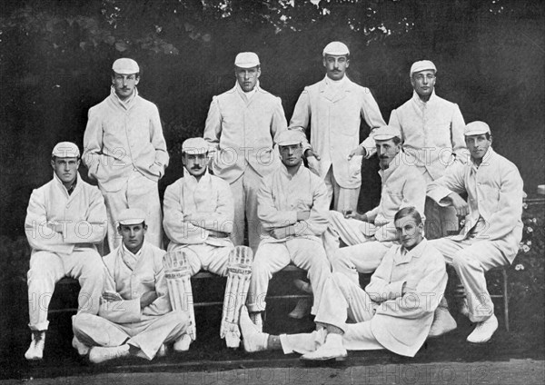 Cambridge University cricket XI, c1899. Artist: Stearn