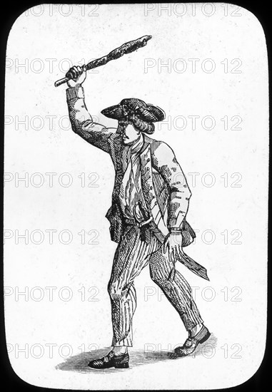 British sailor wielding a club, 1779. Artist: Newton & Co