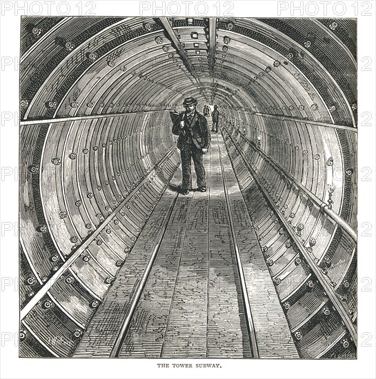 The Tower Tunnel, 1878 Artist: Walter Thornbury