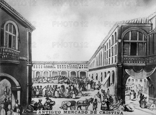 The Cristina old market, (19th century), 1920s. Artist: Unknown