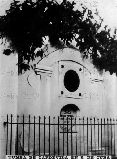 Tomb of Capdevila in Santiago de Cuba, (1871), 1920s. Artist: Unknown