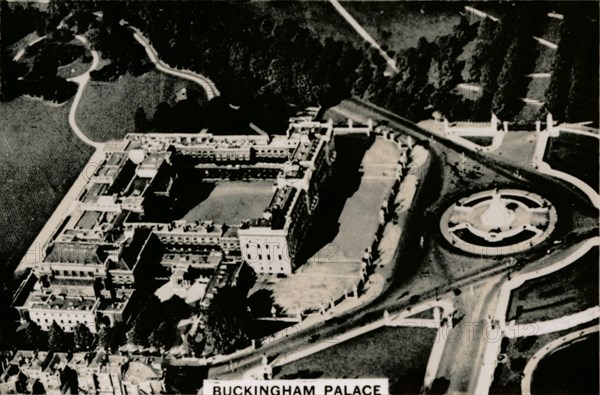 Aerial view of Buckingham Palace, 1939. Artist: Unknown