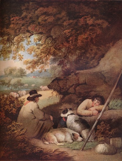 Shepherds Reposing, c18th century, (1919). Artist: George Morland