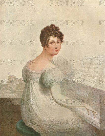 Windsor Castle, 1821. Georgina Quentin mistress of King George IV (1762-1830), 1911. Artist: Unknown