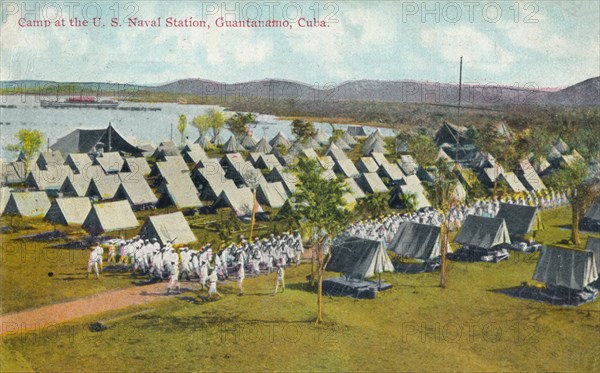 Camp at the US Naval Station, Guatanamo, Cuba, c1911. Artist: Unknown