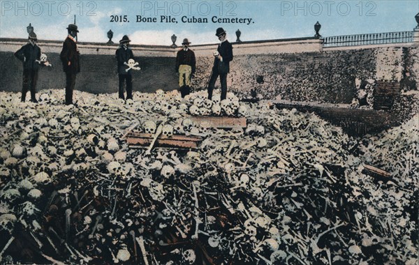 Bone Pile, Cuban Cemetery, c1910. Artist: Unknown