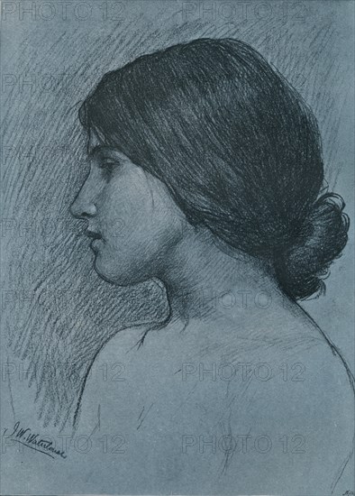 'Study of a Head', c1899. Artist: John William Waterhouse.