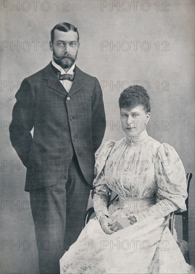 The future King George V and Queen Mary shortly after their marriage, 1893 (1911). Creator: WS Stuart.