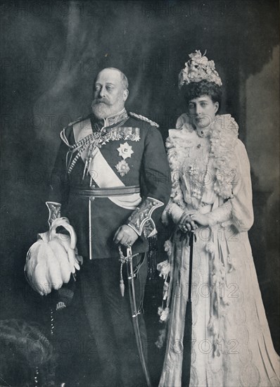 King Edward VII with Queen Alexandra, c1908 (1911). Creator: Lafayette.