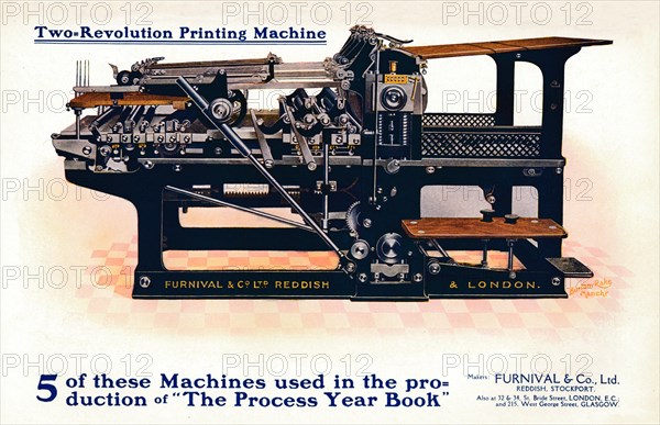 'Two-Revolution Printing Machine', c1908. Artist: Burton-Rake.