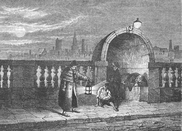 Alcove on the Old Westminster Bridge, 1897. Artist: Edward Walford.