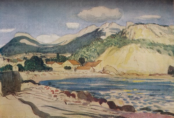 'Bay in the South of France', 1931. Artist: Derwent Lees.