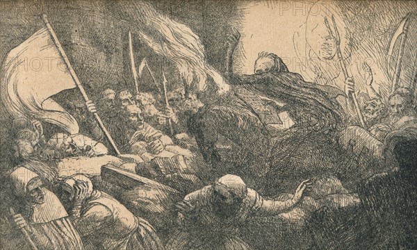 'The Triumph of Death, The Proclamation', c1885. Artist: Alphonse Legros.