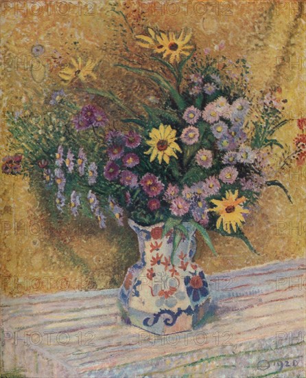 'Michaelmas Daisies', c1920. Artist: Lucien Pissarro.