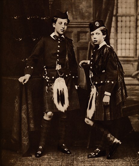 The Duke of Clarence and King George, 1875 (1935). Artist: Unknown.