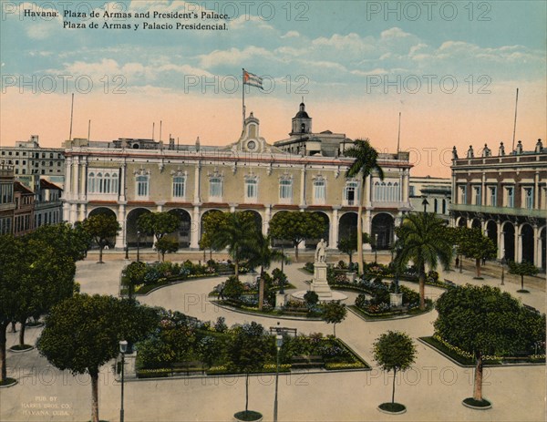 Plaza de Armas and Presidential Palace, Havana, Cuba, c1920.  Artist: Unknown.