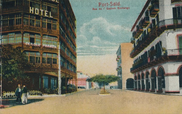 'Port-Said. Rue de l'Eastern Exchange', c1900. Artist: Unknown.