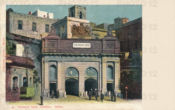 'Victoria Gate, Valletta - Malta', c1900. Artist: Unknown.