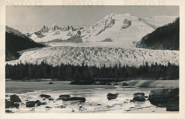 'Mendenhall Glacier near Juneau, Alaska', c1940.  Artist: Unknown.