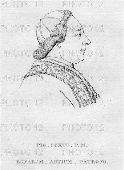 'Pio. Sexto. P.M. Bonarum. Artium. Patrono.', c1850. Artist: Unknown.