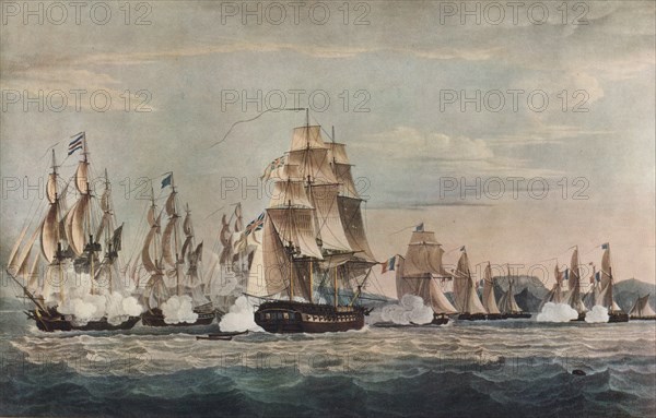 'Capture of the Sparviére', c1811. Artist: Nicholas Pocock.