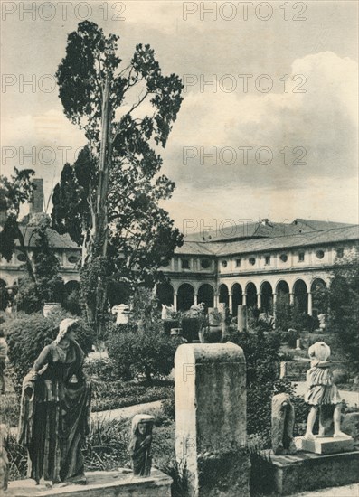 Garden in the Museum of the Baths of Diocletian, Rome, Italy, c1926 (1927). Artist: Eugen Poppel.