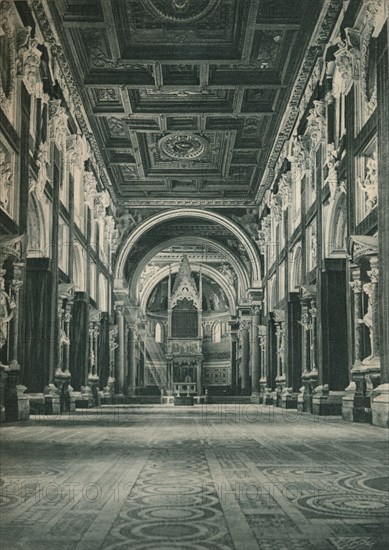 Nave of the Basilica San Giovanni in the Lateran, Rome, Italy, 1927. Artist: Eugen Poppel.