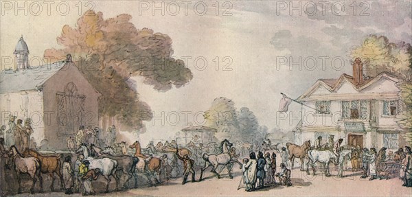 'A Horse Fair at Southampton', c1820, (1918). Artist: Thomas Rowlandson.