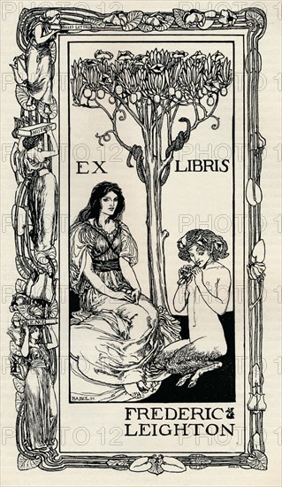 'A Bookplate', 1894, (1894). Artist: Robert Anning Bell.