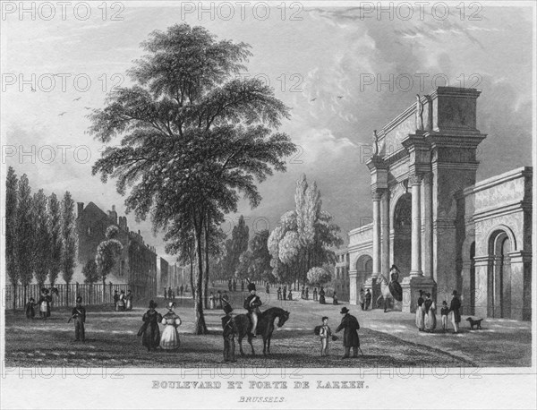 'Boulevard Et Porte De Laeken. Brussels', 1850. Artist: Archelaus Cruse.