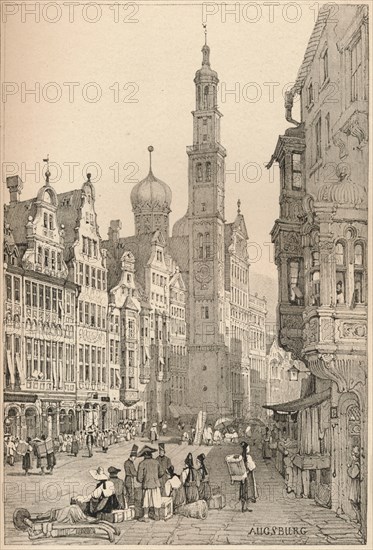 'Augsburg', c1820 (1915). Artist: Samuel Prout.