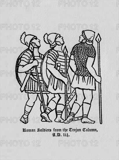 'Roman Soldiers from the Trajan Column A.D. 114', 1910. Artist: Unknown.