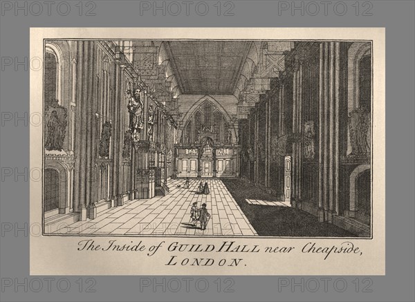 Guild Hall Interior, 1886.  Artist: Unknown.