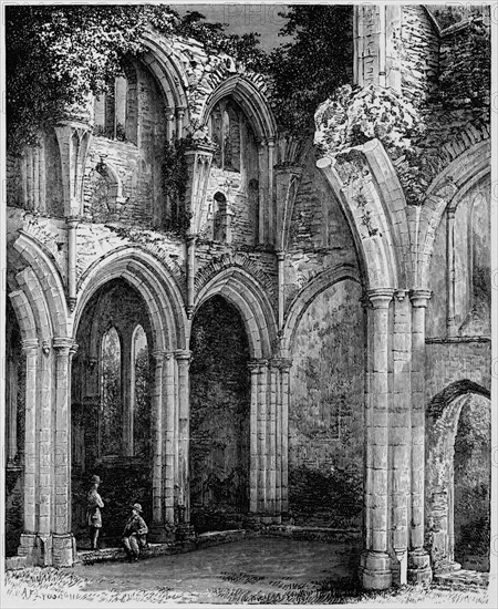 'Arches in South Transept', Netley Abbey, c1880, (1897). Artist: Alexander Francis Lydon.