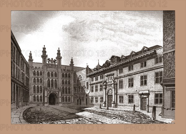 West View of Guildhall Chapel and Blackwell Hall, 1886. Artist: Unknown.