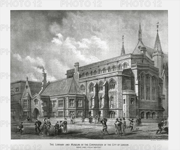 City of London Library and Museum, 1886. Artist: Unknown.