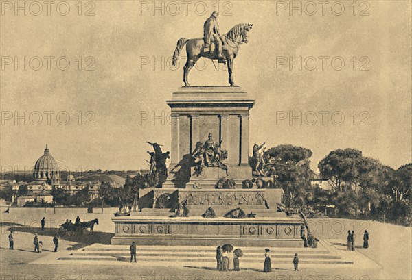 'Roma - Janiculum Hill - Monument to Garibaldi, by Emilio Gallori', 1895', 1910. Artist: Unknown.