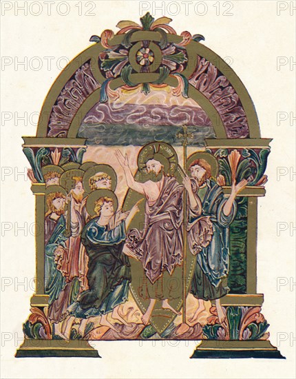 'Page from the Benedictional of St. Ethelwold', c970, (1902). Artist: Unknown.