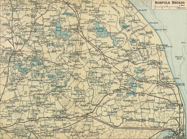 'Norfolk Broads', c20th Century. Artist: John Bartholomew.