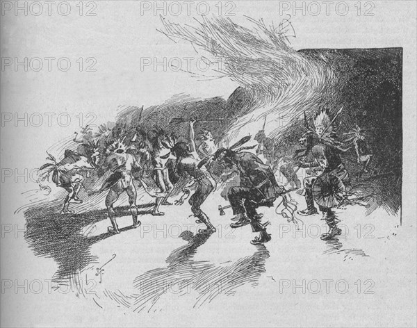 'The Warriors Danced the War-Dance', 1902. Artist: Unknown.