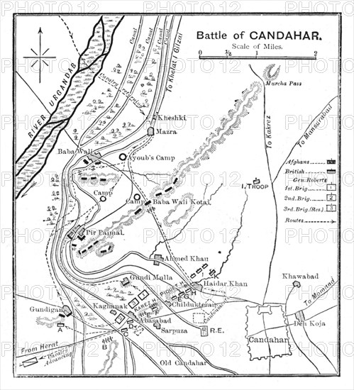 'Battle of Candahar: Plan', 1902. Artist: Unknown.