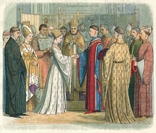 'Marriage of Henry V. and Katherine of France', 1420 (1864). Artist ...