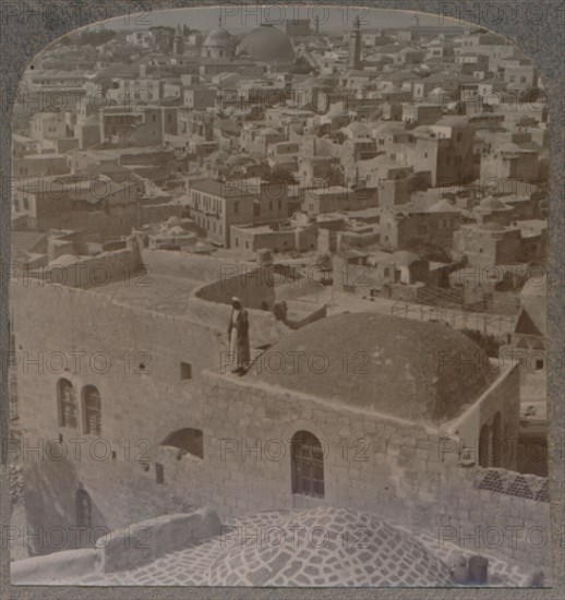 'Moslem quarter of Jerusalem, from the English School', c1900. Artist: Unknown.