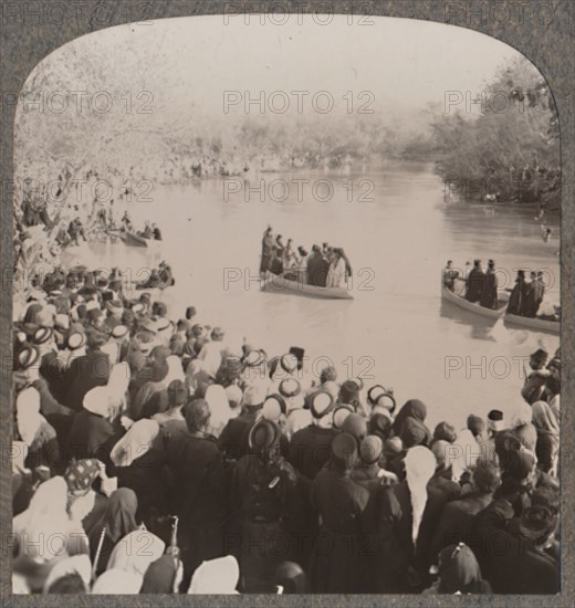 'Priests blessing the Jordan', c1900. Artist: Unknown.