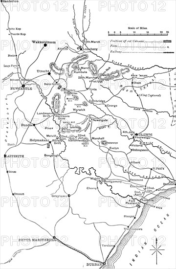 'General Plan of the Operations in Zululand, 1879', c1880. Artist: Unknown.