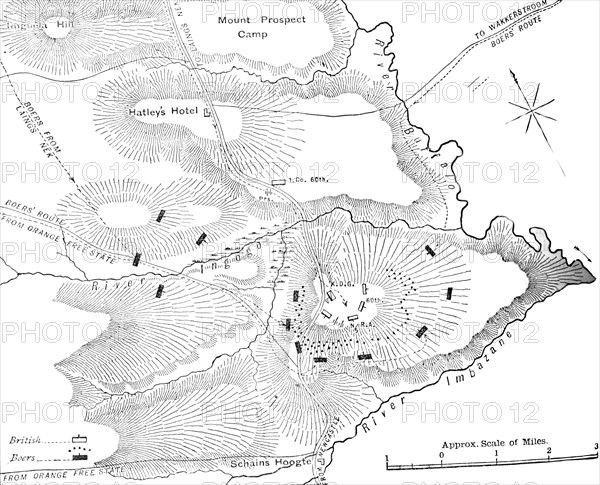 'Plan of the Action on the Ingogo, (February 8, 1881)', c1880s. Artist: Unknown.