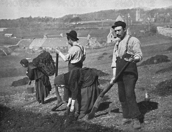 Planting potatoes in Skye, Scotland, 1912. Artist: GW Wilson.