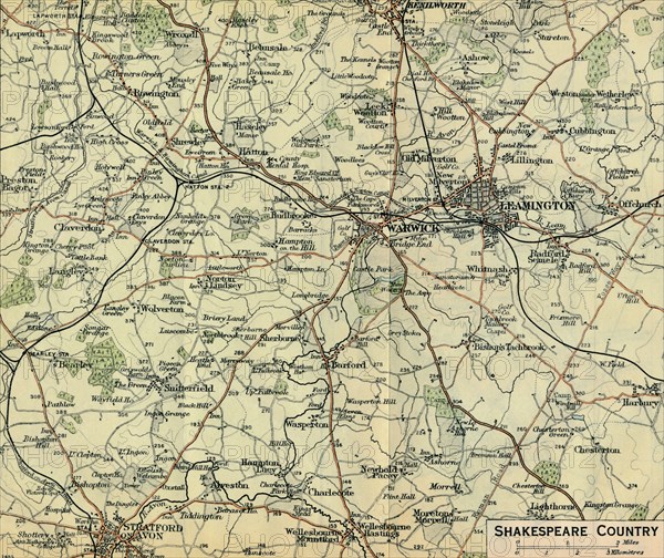 'Shakespeare Country', c20th Century. Artist: John Bartholomew.